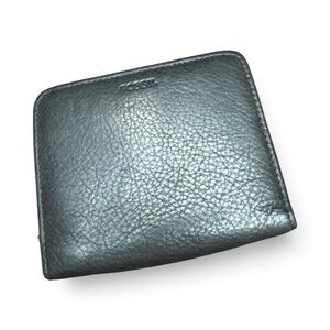 Fossil Charcoal Leather Card Holder